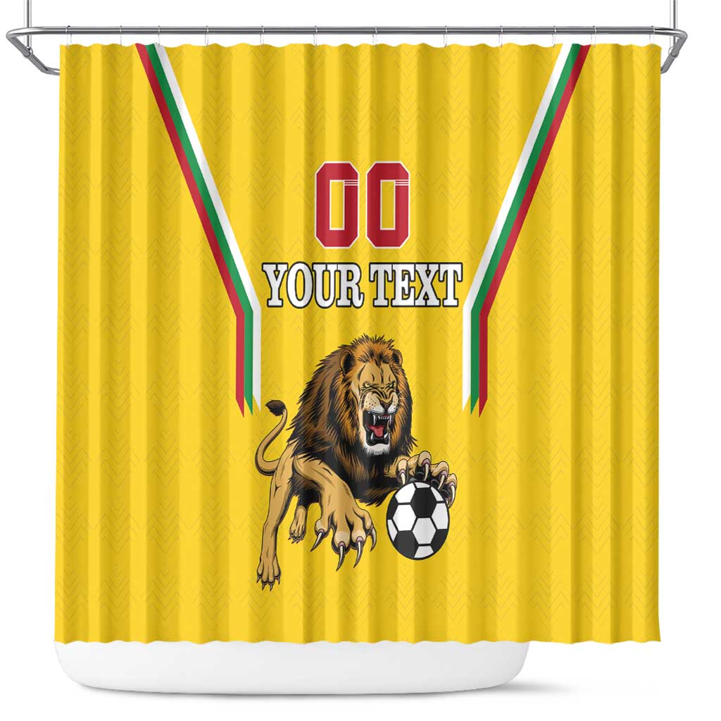 Custom Bulgaria Football Shower Curtain The Lions Come Champions Yellow Version LT18