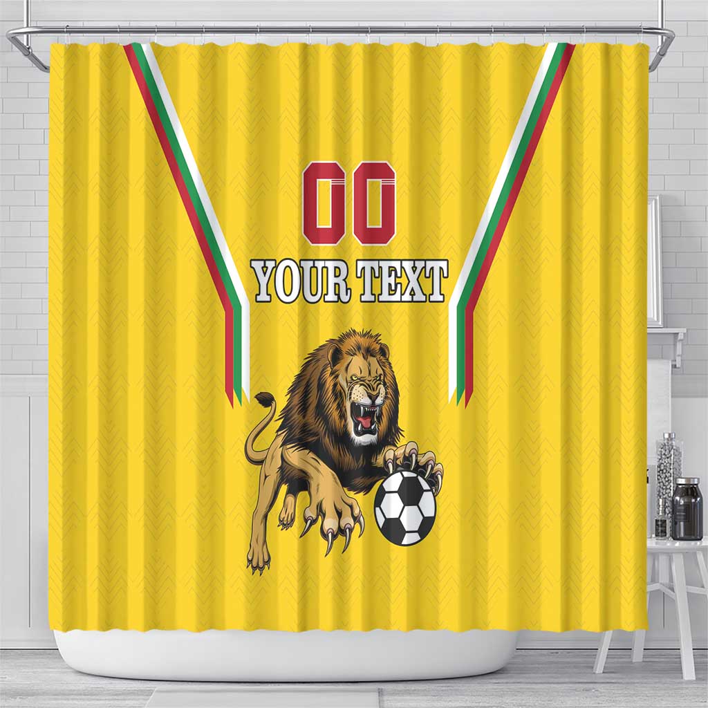 Custom Bulgaria Football Shower Curtain The Lions Come Champions Yellow Version LT18