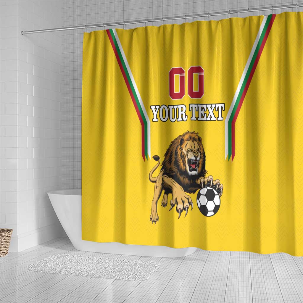 Custom Bulgaria Football Shower Curtain The Lions Come Champions Yellow Version LT18