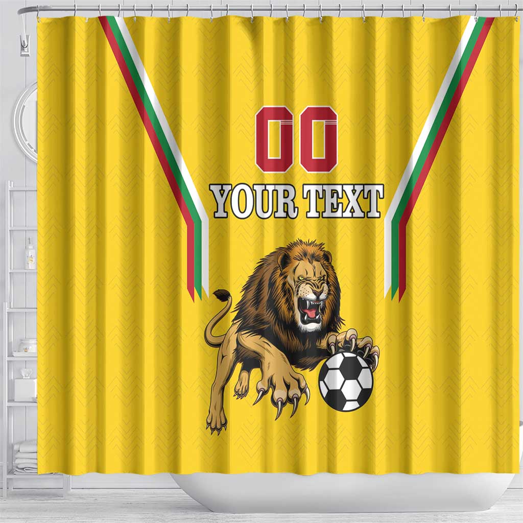 Custom Bulgaria Football Shower Curtain The Lions Come Champions Yellow Version LT18