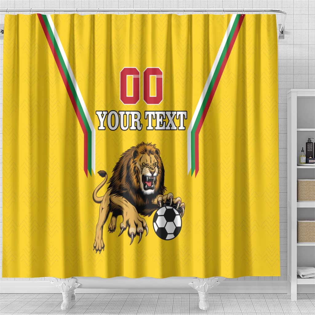 Custom Bulgaria Football Shower Curtain The Lions Come Champions Yellow Version LT18