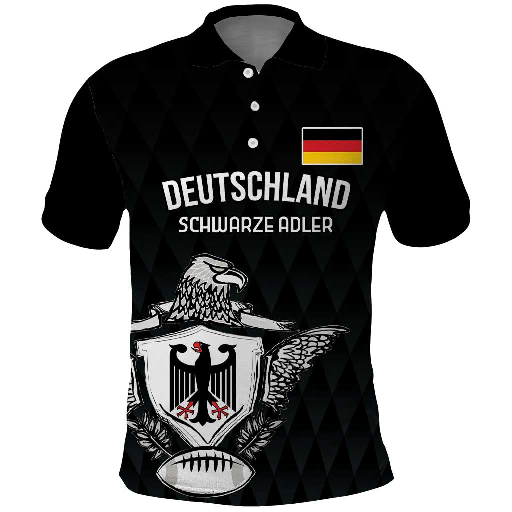 Custom Germany Rugby Polo Shirt Black Eagles Special Style LT18
