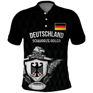 Custom Germany Rugby Polo Shirt Black Eagles Special Style LT18