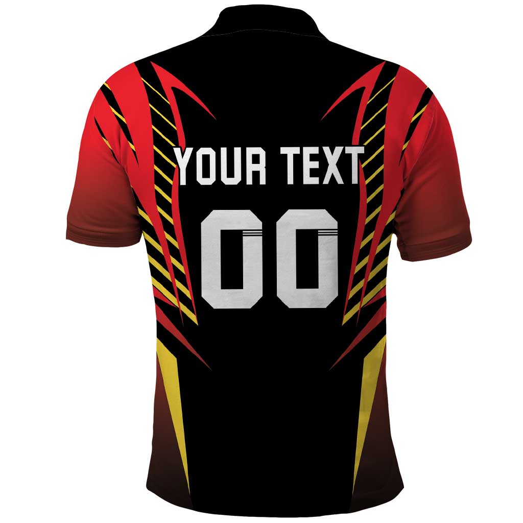 Custom Belgium Football Polo Shirt Les Diables rouges Devil Mascot LT18