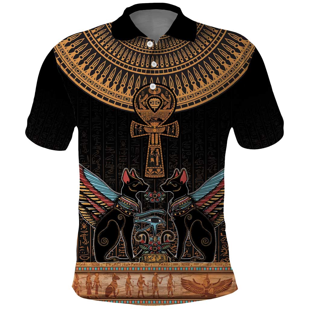 Ankh Egypt Polo Shirt Ankh Egyptian Hieroglyphs Alphabet LT18
