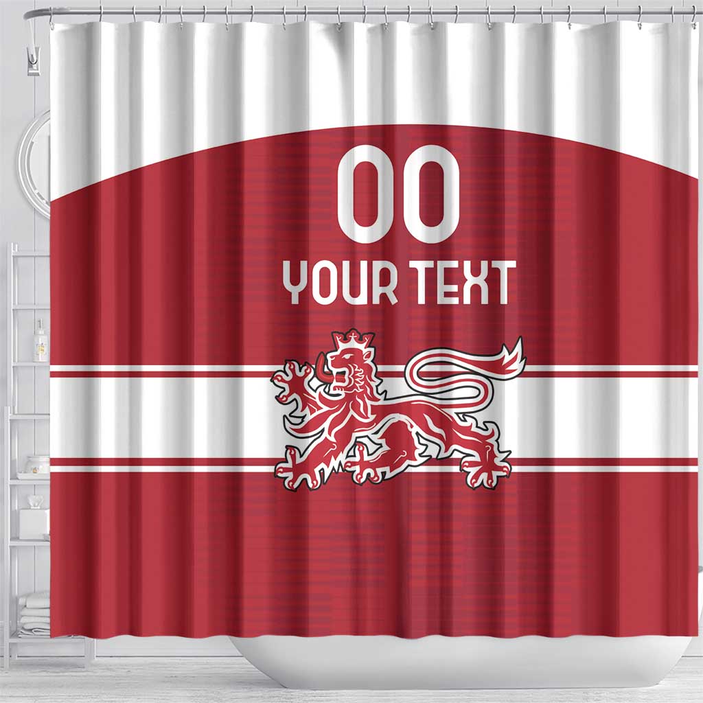 Custom Denmark Hockey Shower Curtain Danish Lions LT18