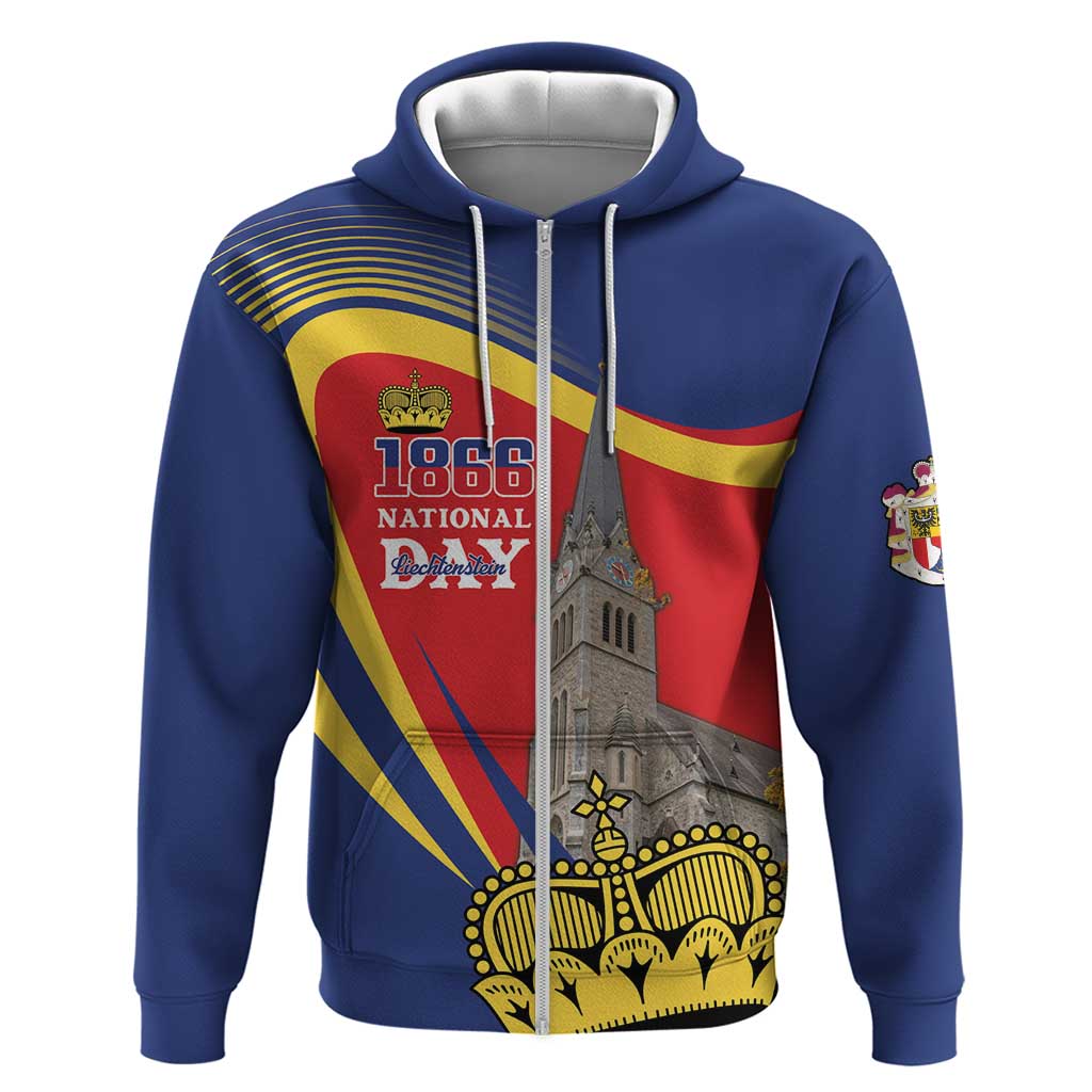 Liechtenstein National Day 1866 Hoodie Gold Crown Vaduz Cathedral LT18