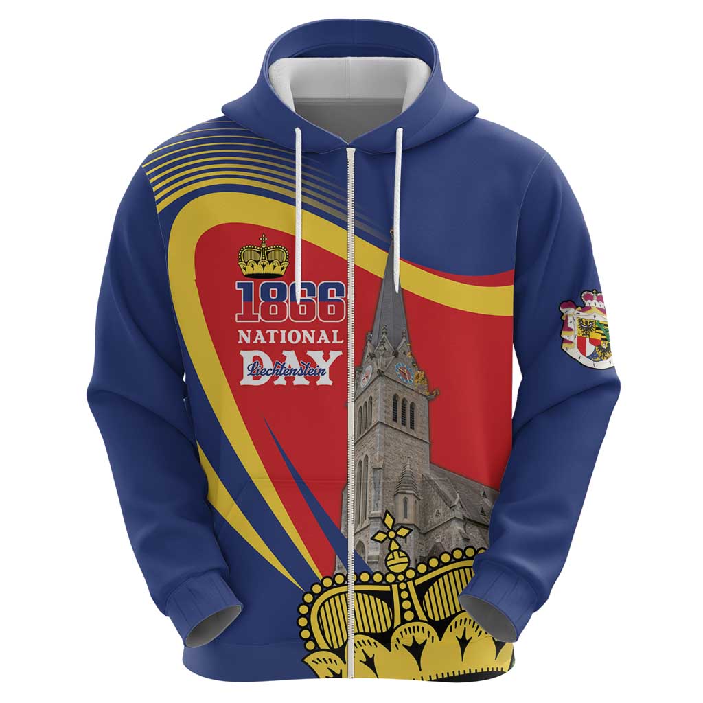 Liechtenstein National Day 1866 Hoodie Gold Crown Vaduz Cathedral LT18
