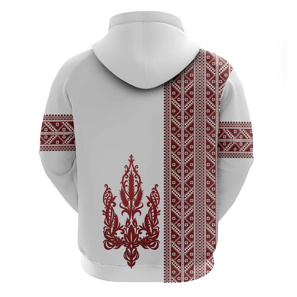 Ukraine Vyshyvanka Pattern Hoodie Ukrainian Trident LT18