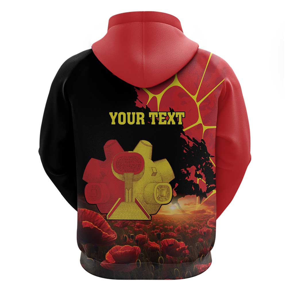 Personalized Macedonia Republic Day Hoodie Ilinden Monument Red Poppy LT18
