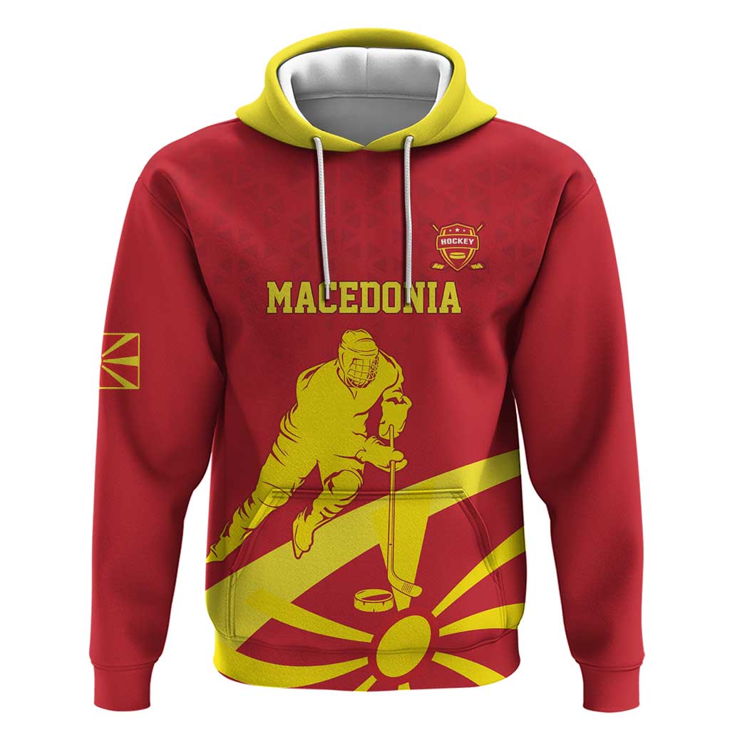 Macedonia Ice Hockey Custom Hoodie Go Champion LT18
