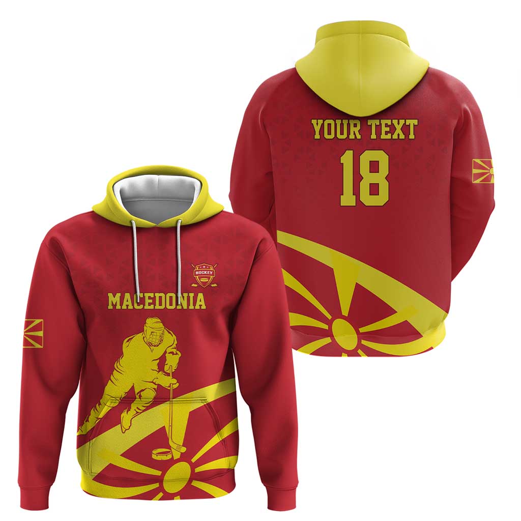 Macedonia Ice Hockey Custom Hoodie Go Champion LT18