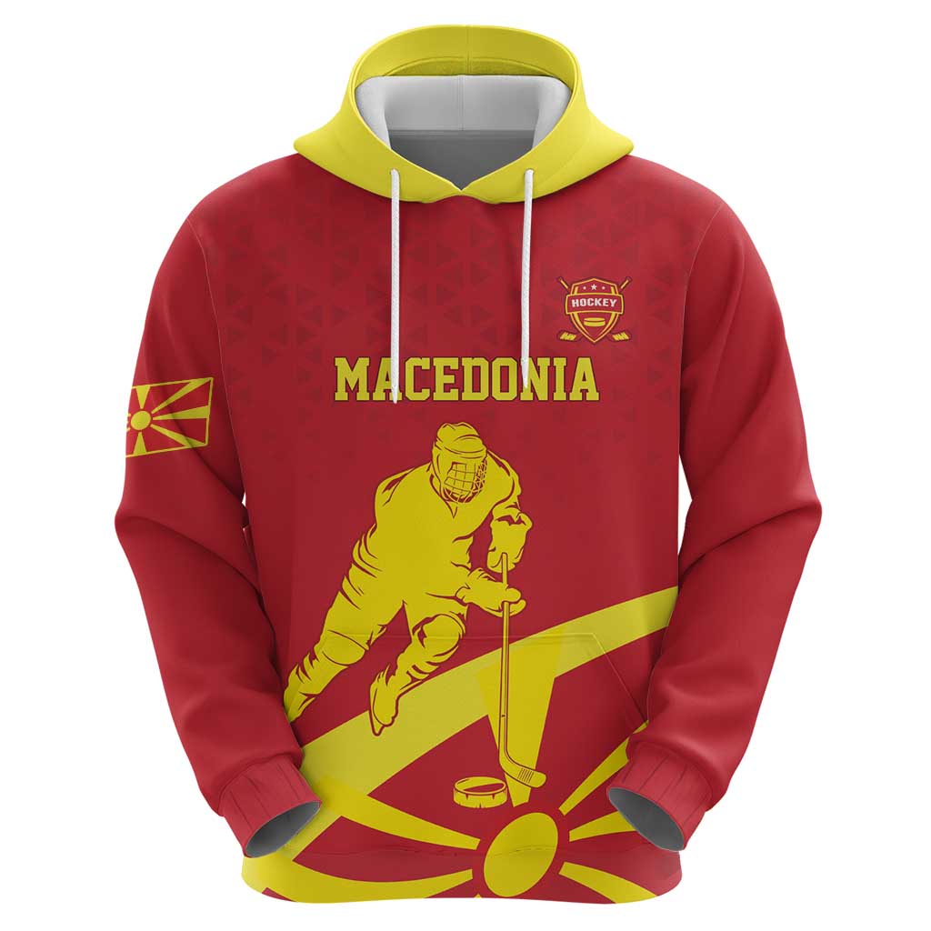 Macedonia Ice Hockey Custom Hoodie Go Champion LT18