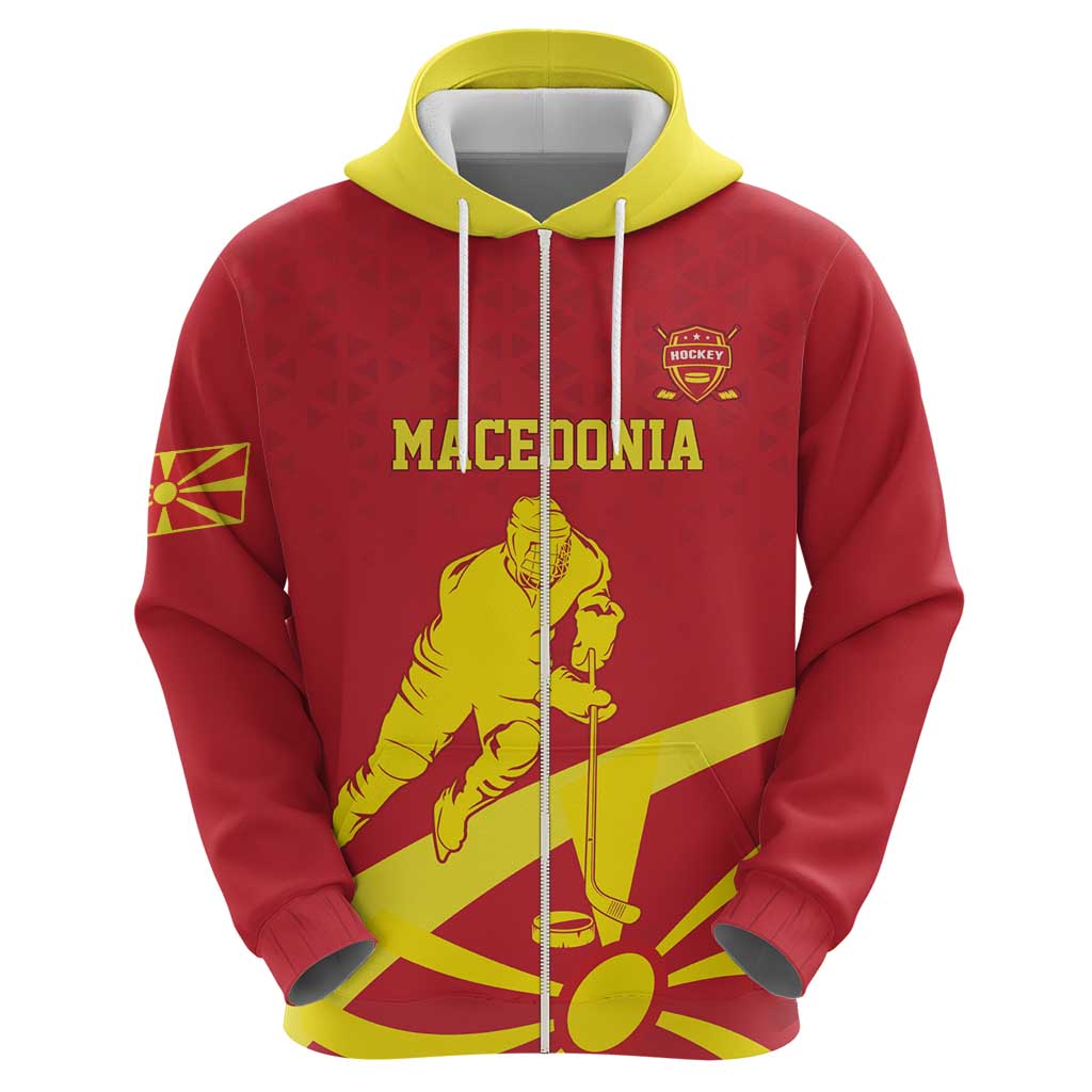 Macedonia Ice Hockey Custom Hoodie Go Champion LT18