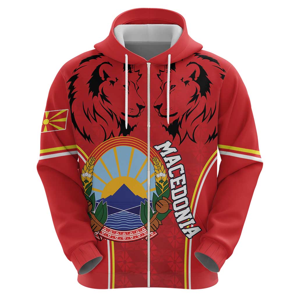 Personalized Macedonia Lion Hoodie National Emblem LT18