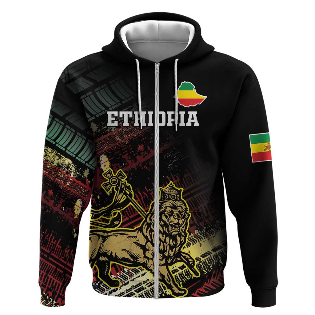 Meskel Ethiopia Hoodie Lion Of Judah With Grunge Patterns LT18
