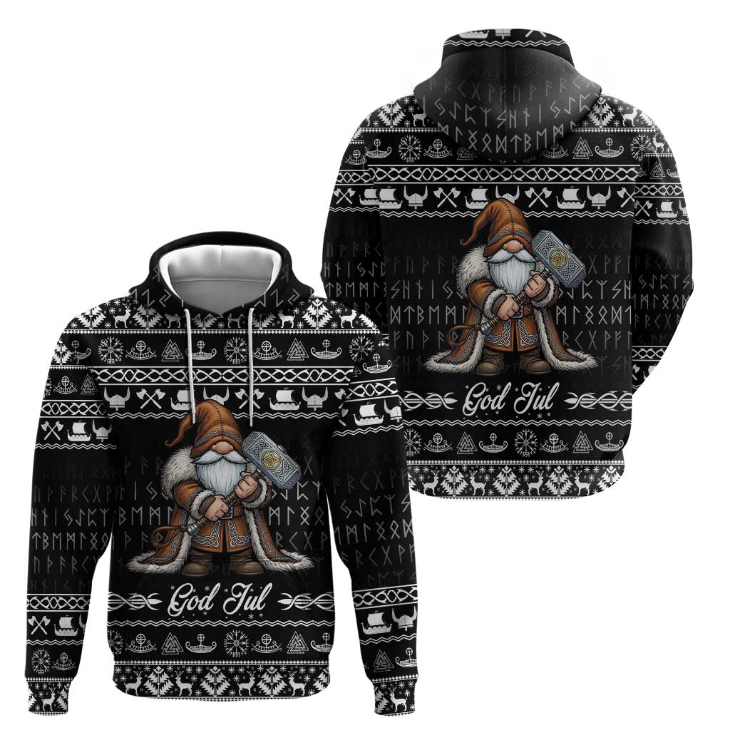 Viking Gnome Christmas Hoodie Nordic Xmas Spirit Pattern LT18