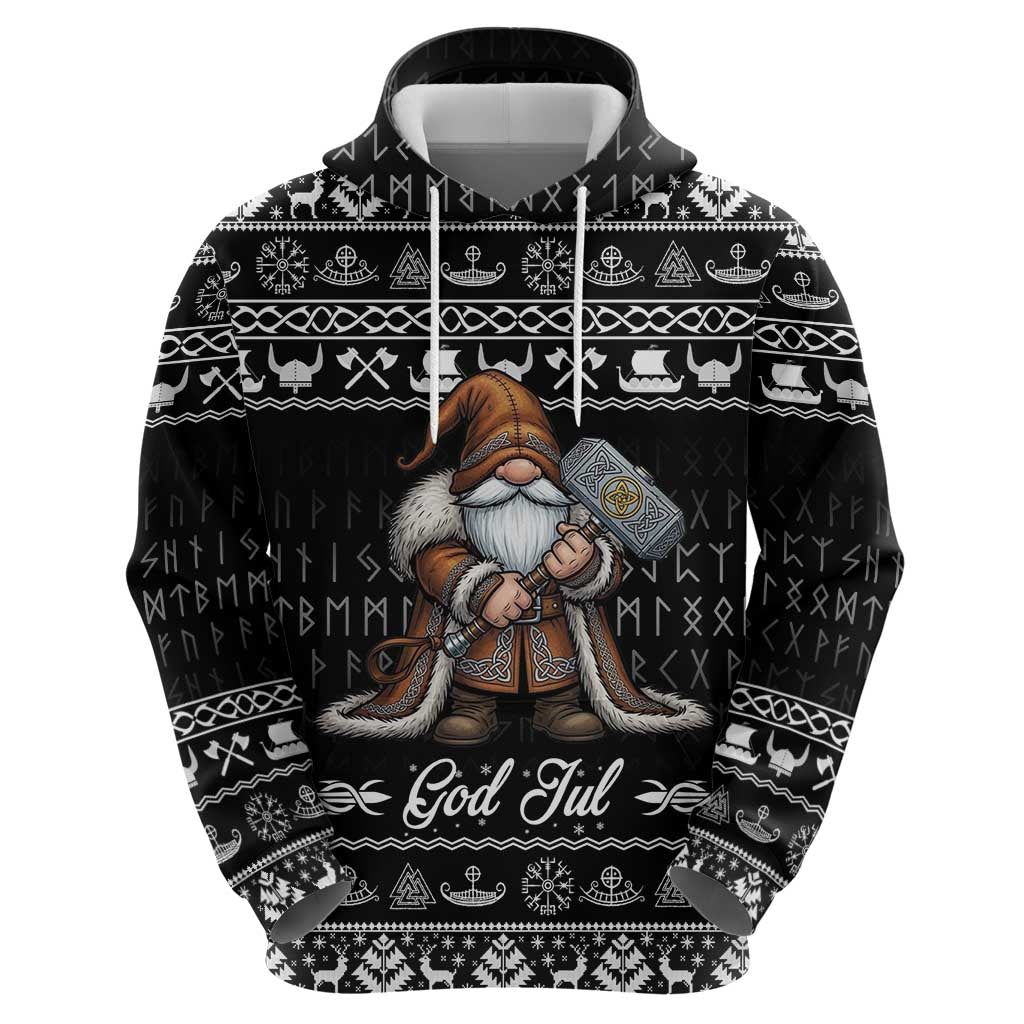 Viking Gnome Christmas Hoodie Nordic Xmas Spirit Pattern LT18