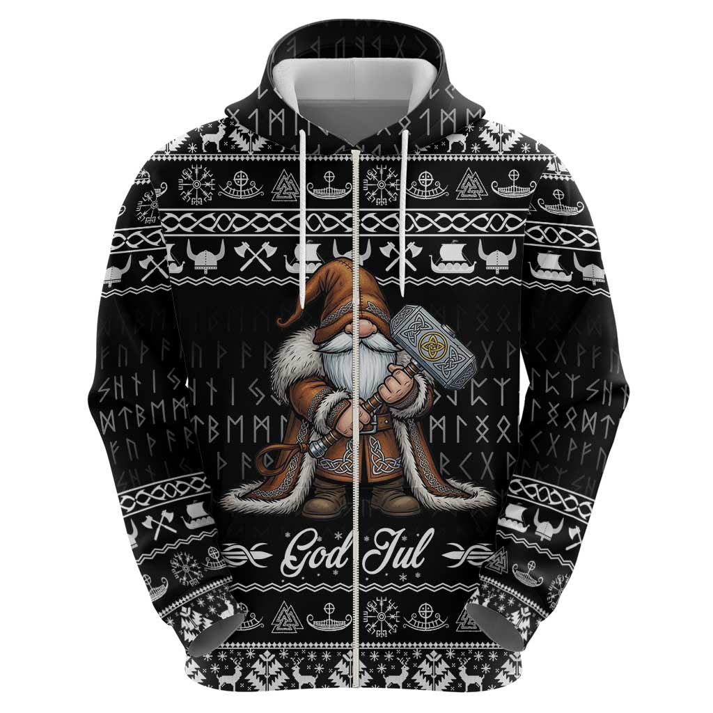 Viking Gnome Christmas Hoodie Nordic Xmas Spirit Pattern LT18