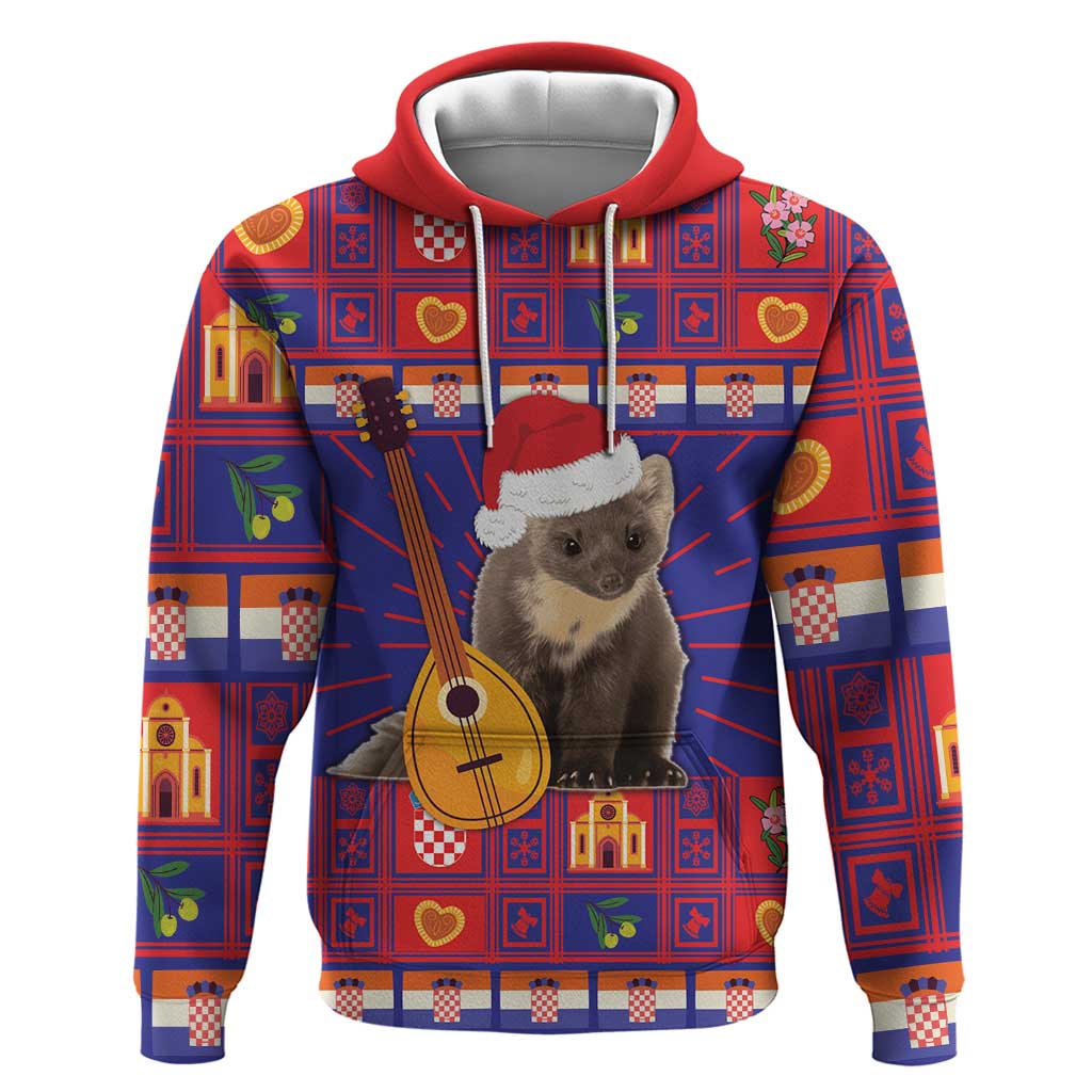 Croatia Christmas Hoodie Kuna Zlatica Merry Xmas LT18