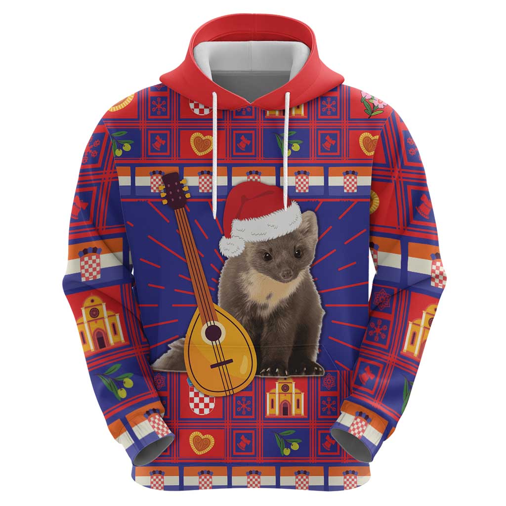 Croatia Christmas Hoodie Kuna Zlatica Merry Xmas LT18