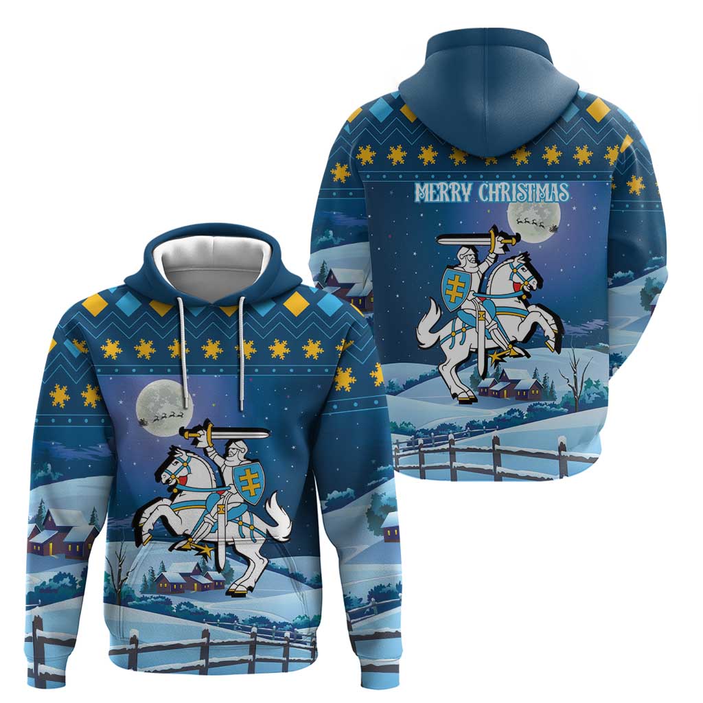 Lithuania Christmas Hoodie Coat Of Arms Merry Xmas LT18