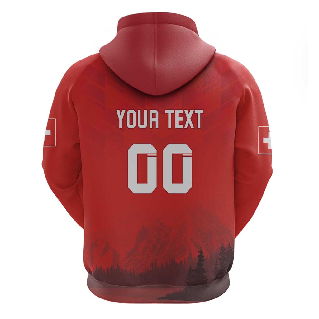 Custom Switzerland Football Hoodie Red Crosses Go Champions LT18