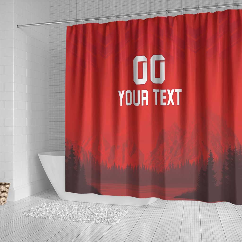 Custom Switzerland Football Shower Curtain Red Crosses Go Champions LT18