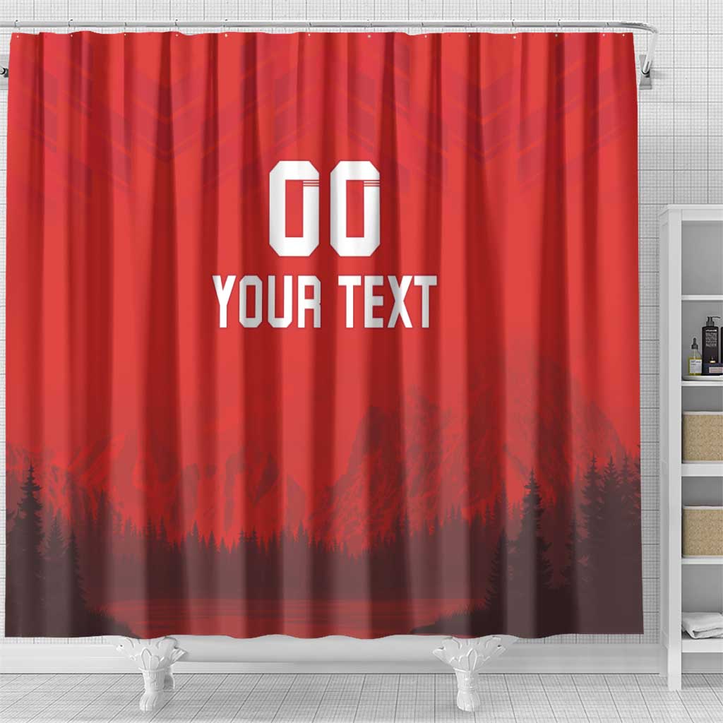 Custom Switzerland Football Shower Curtain Red Crosses Go Champions LT18