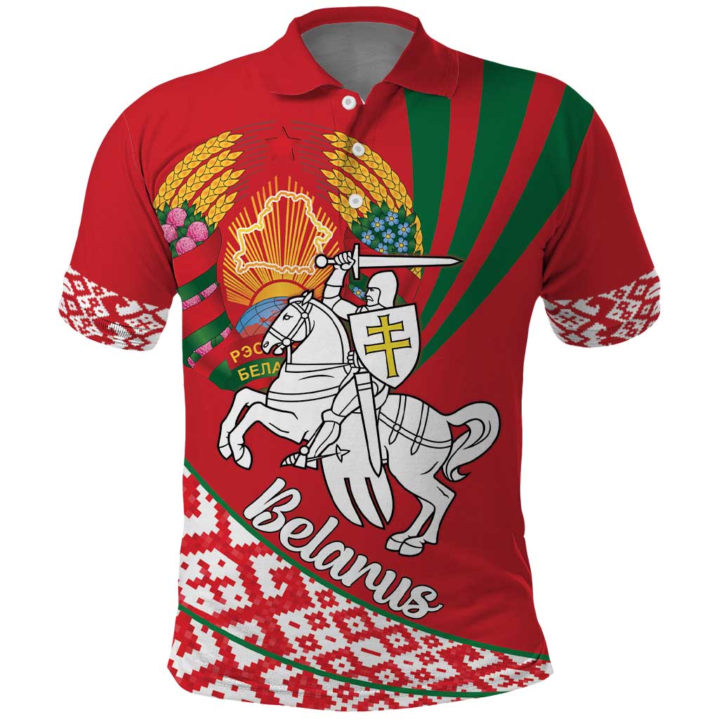 Belarus Pahonia Polo Shirt Belarusian Patterns LT18