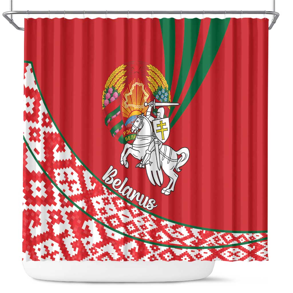 Belarus Pahonia Shower Curtain Belarusian Patterns LT18