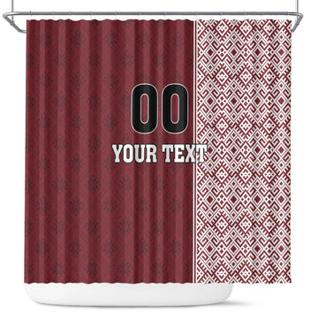 Custom Belarus Football Shower Curtain The White Wings Red Version LT18