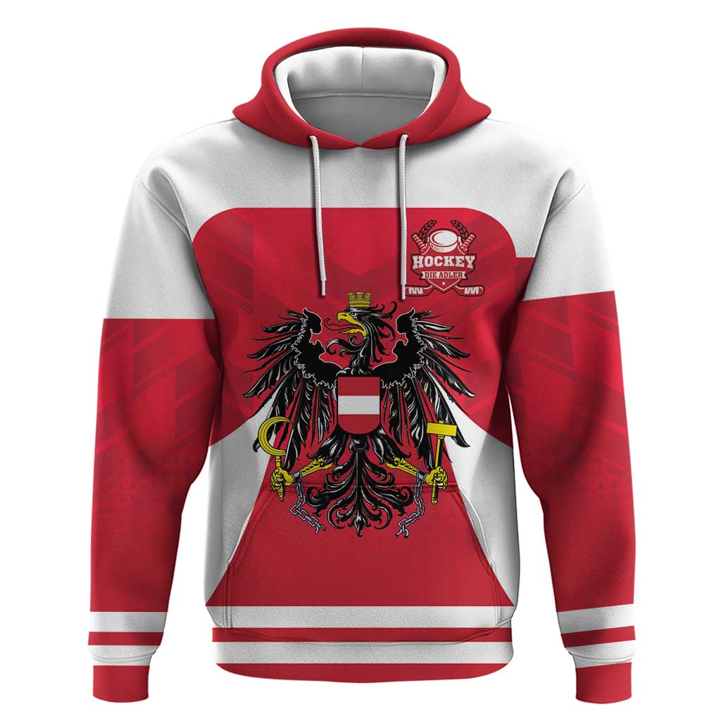 Custom Austria Hockey Hoodie Die Adler Go Champions LT18