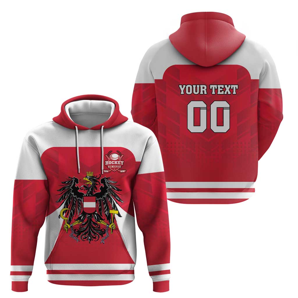Custom Austria Hockey Hoodie Die Adler Go Champions LT18