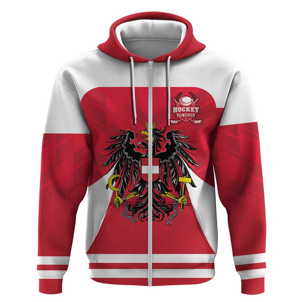Custom Austria Hockey Hoodie Die Adler Go Champions LT18