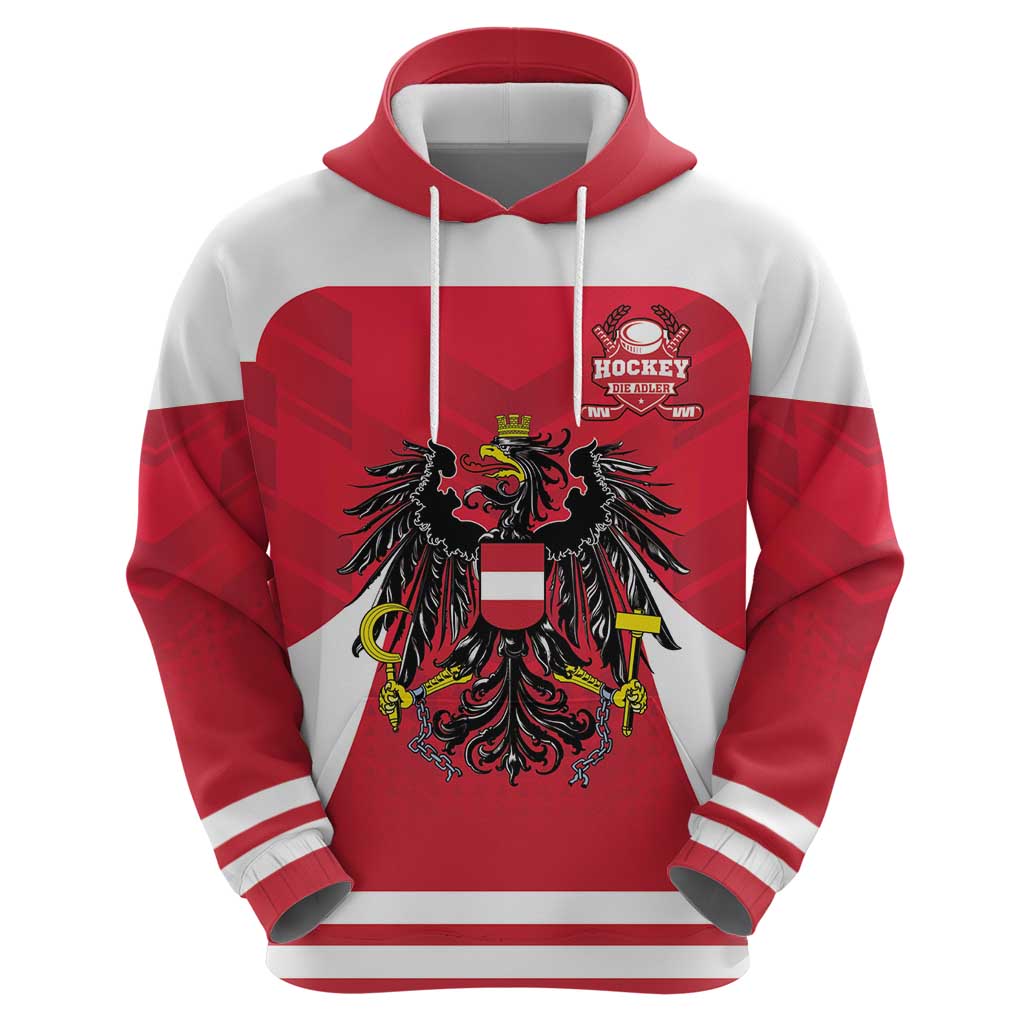 Custom Austria Hockey Hoodie Die Adler Go Champions LT18