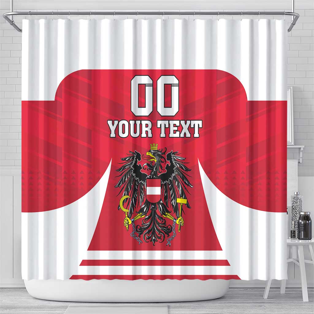 Custom Austria Hockey Shower Curtain Die Adler Go Champions LT18