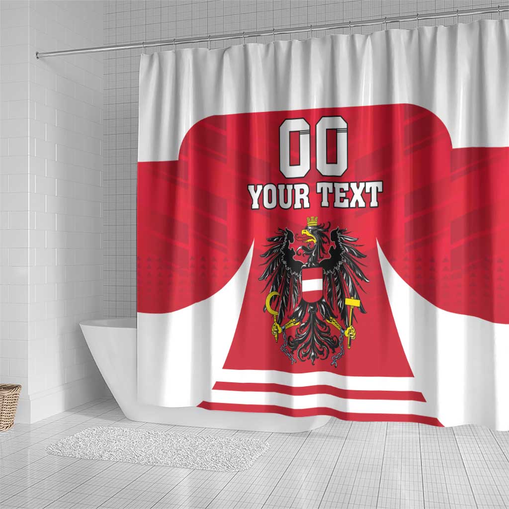 Custom Austria Hockey Shower Curtain Die Adler Go Champions LT18