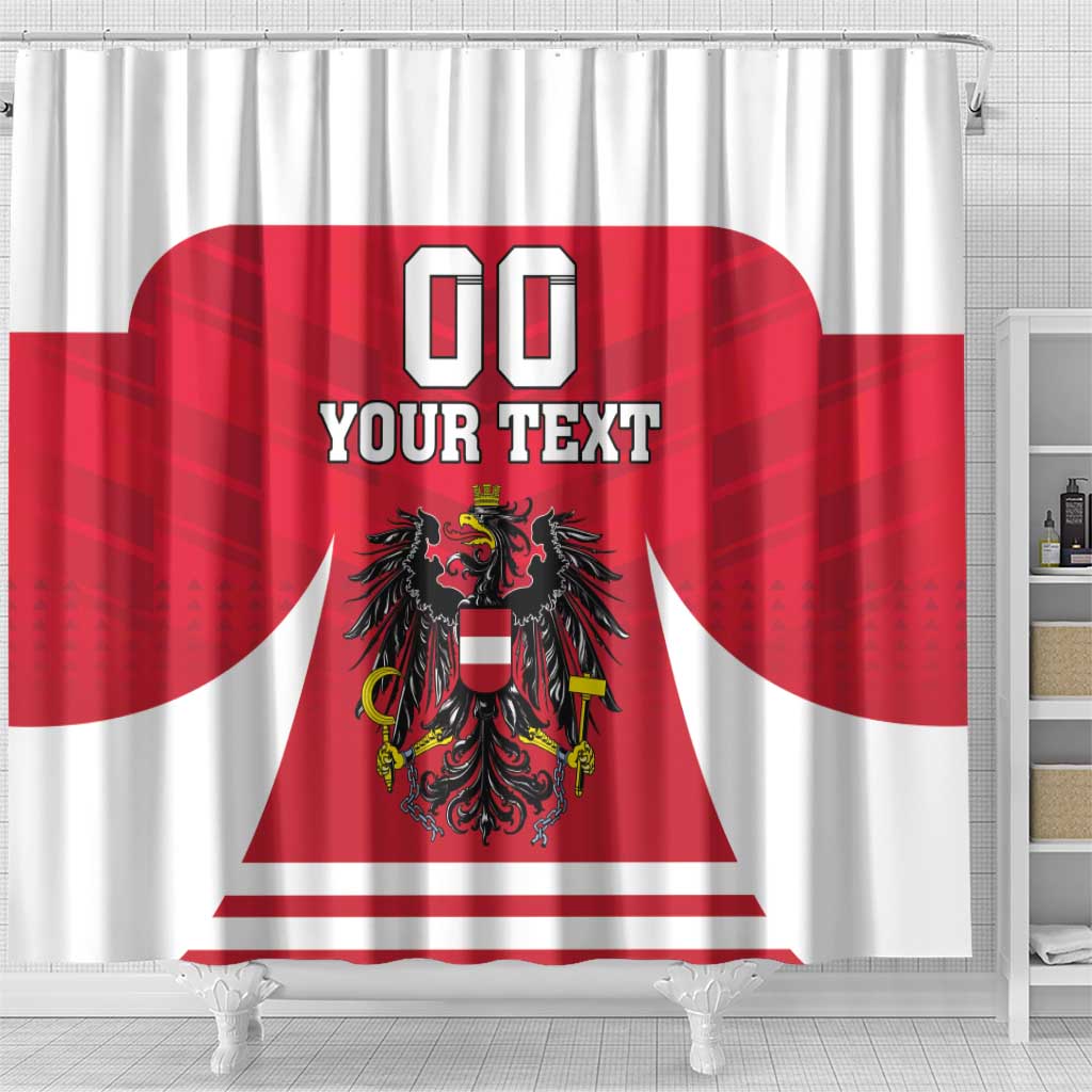 Custom Austria Hockey Shower Curtain Die Adler Go Champions LT18