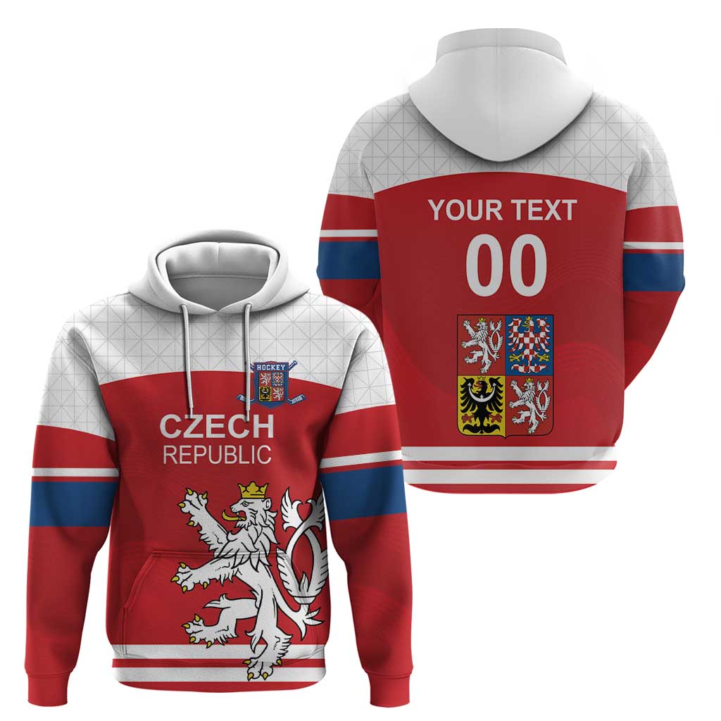 Custom Czech Republic Hockey Hoodie Czech Lion LT18