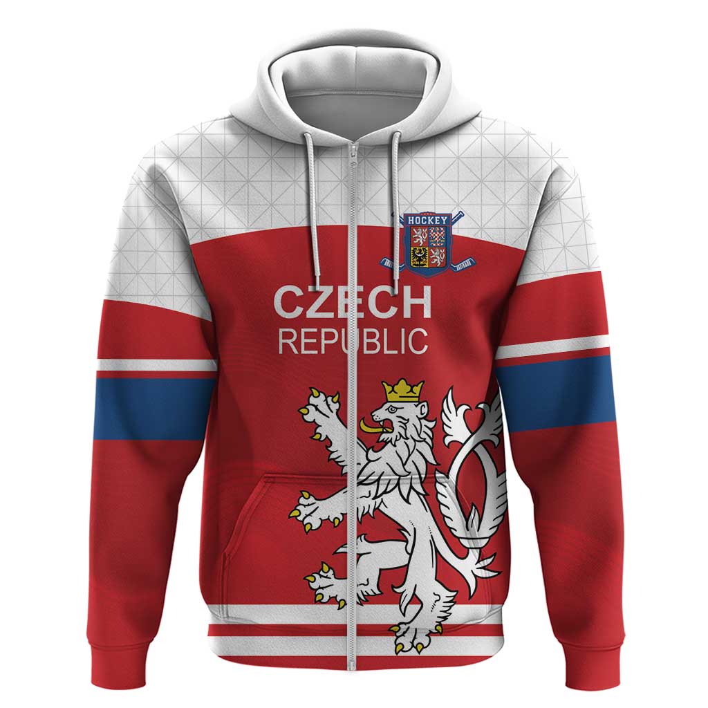 Custom Czech Republic Hockey Hoodie Czech Lion LT18