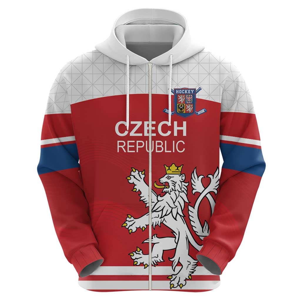 Custom Czech Republic Hockey Hoodie Czech Lion LT18