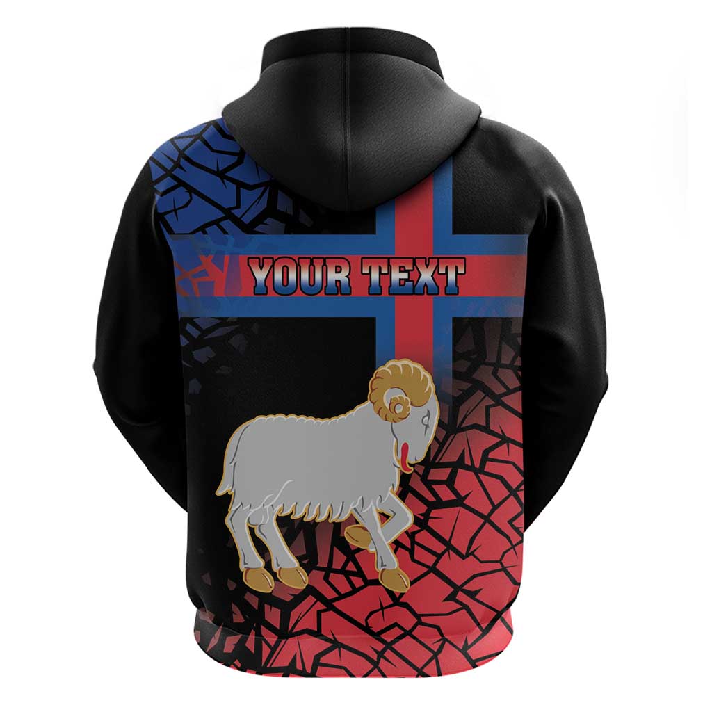Personalized Faroe Islands Hoodie Coat Of Arms Flag Style LT18