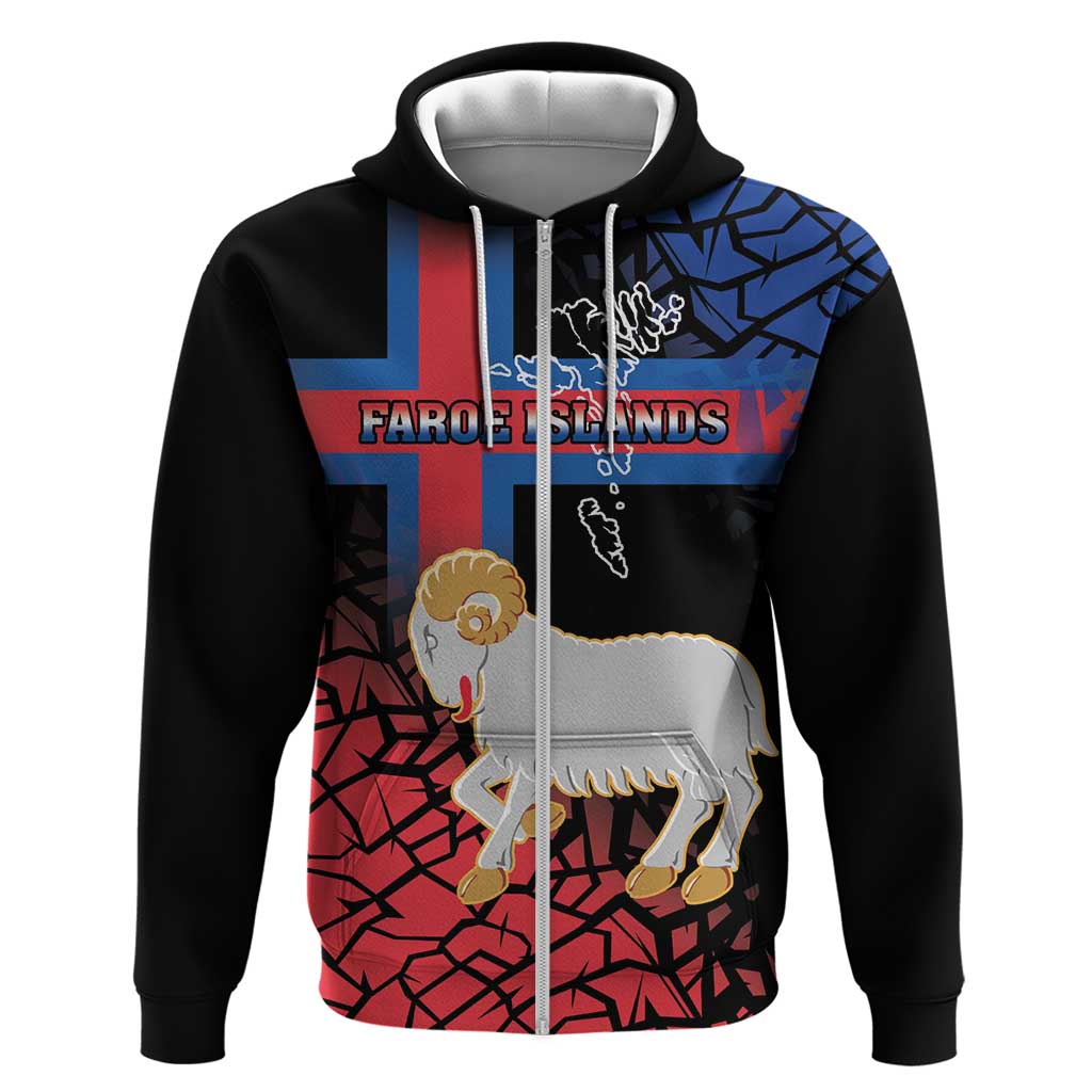 Personalized Faroe Islands Hoodie Coat Of Arms Flag Style LT18