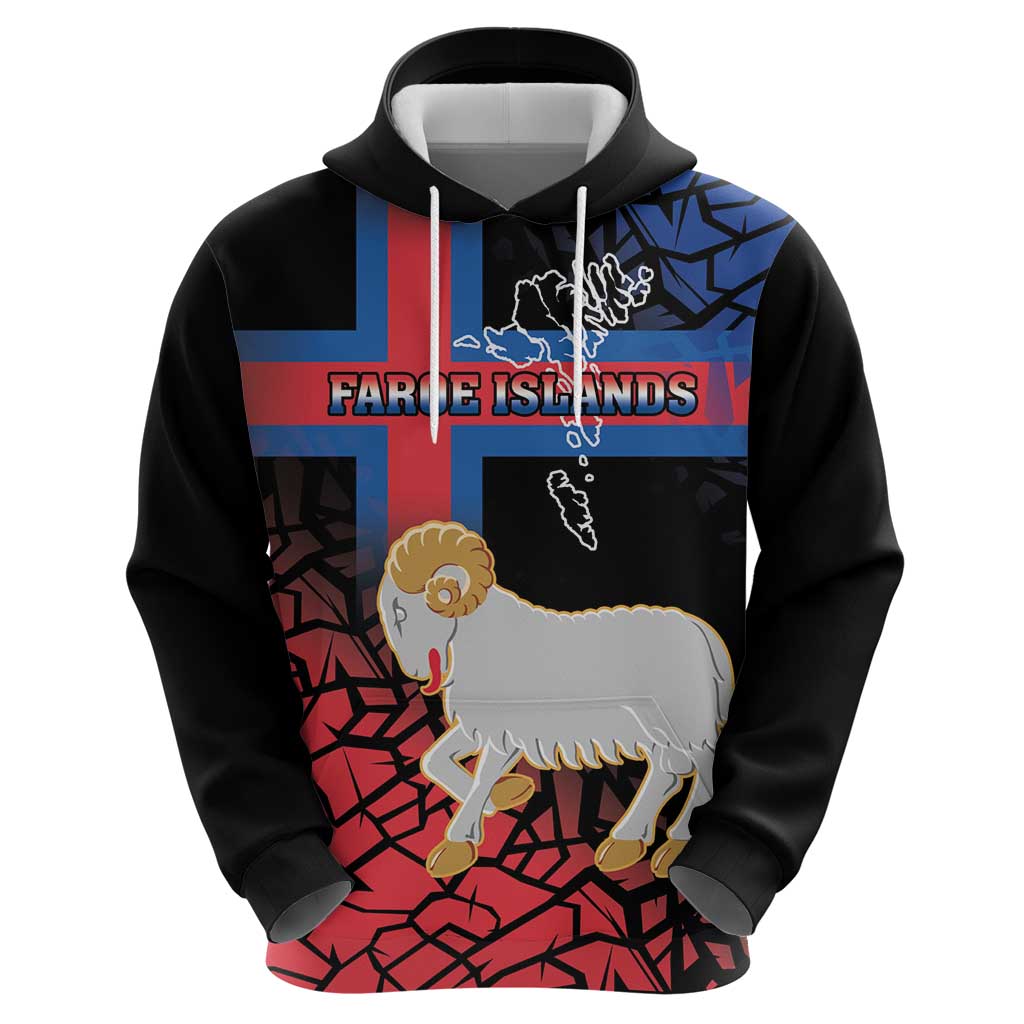 Personalized Faroe Islands Hoodie Coat Of Arms Flag Style LT18
