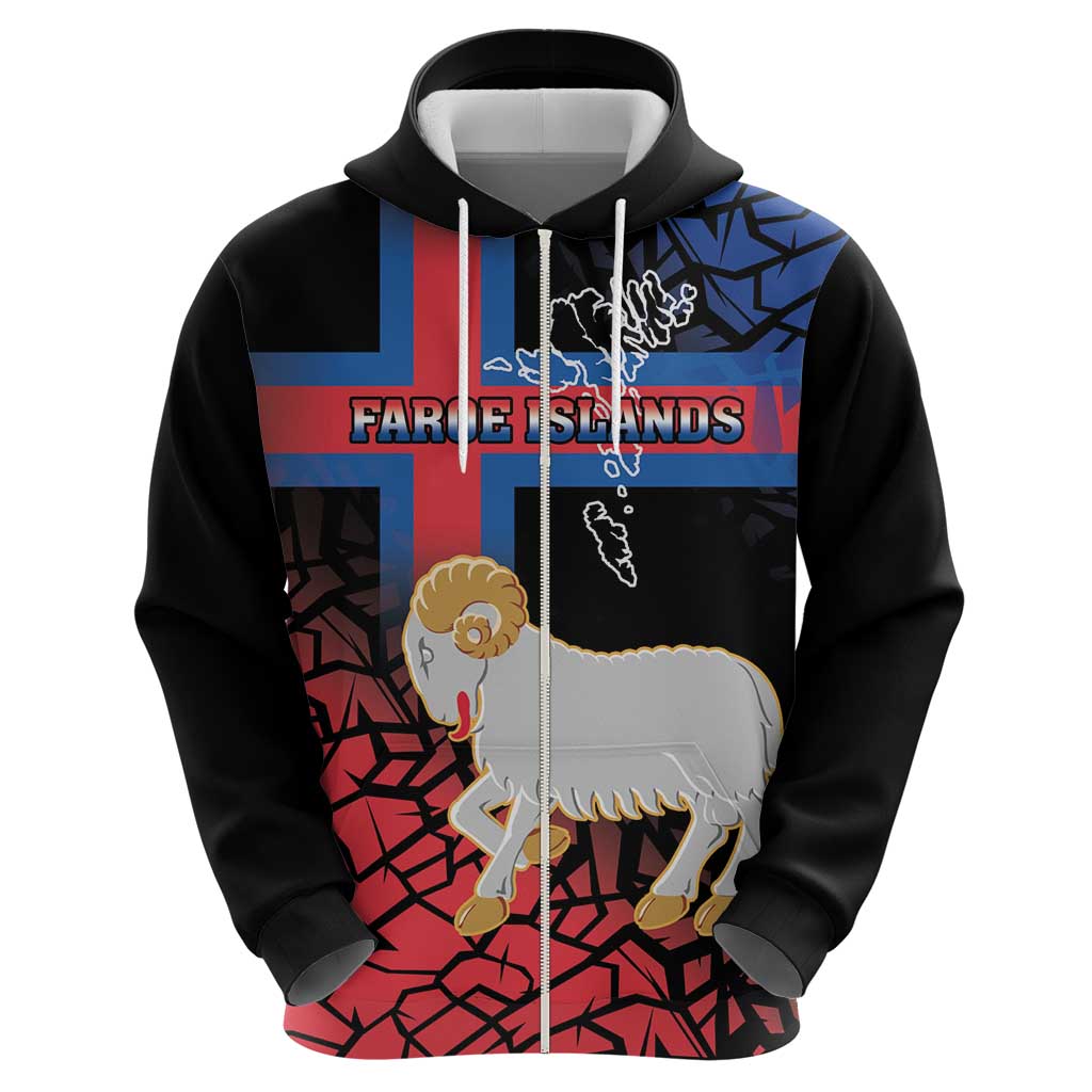 Personalized Faroe Islands Hoodie Coat Of Arms Flag Style LT18
