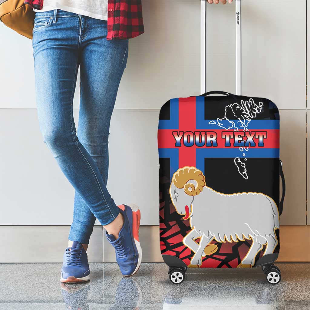 Personalized Faroe Islands Luggage Cover Coat Of Arms Flag Style LT18