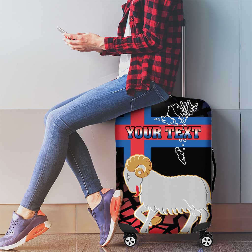 Personalized Faroe Islands Luggage Cover Coat Of Arms Flag Style LT18