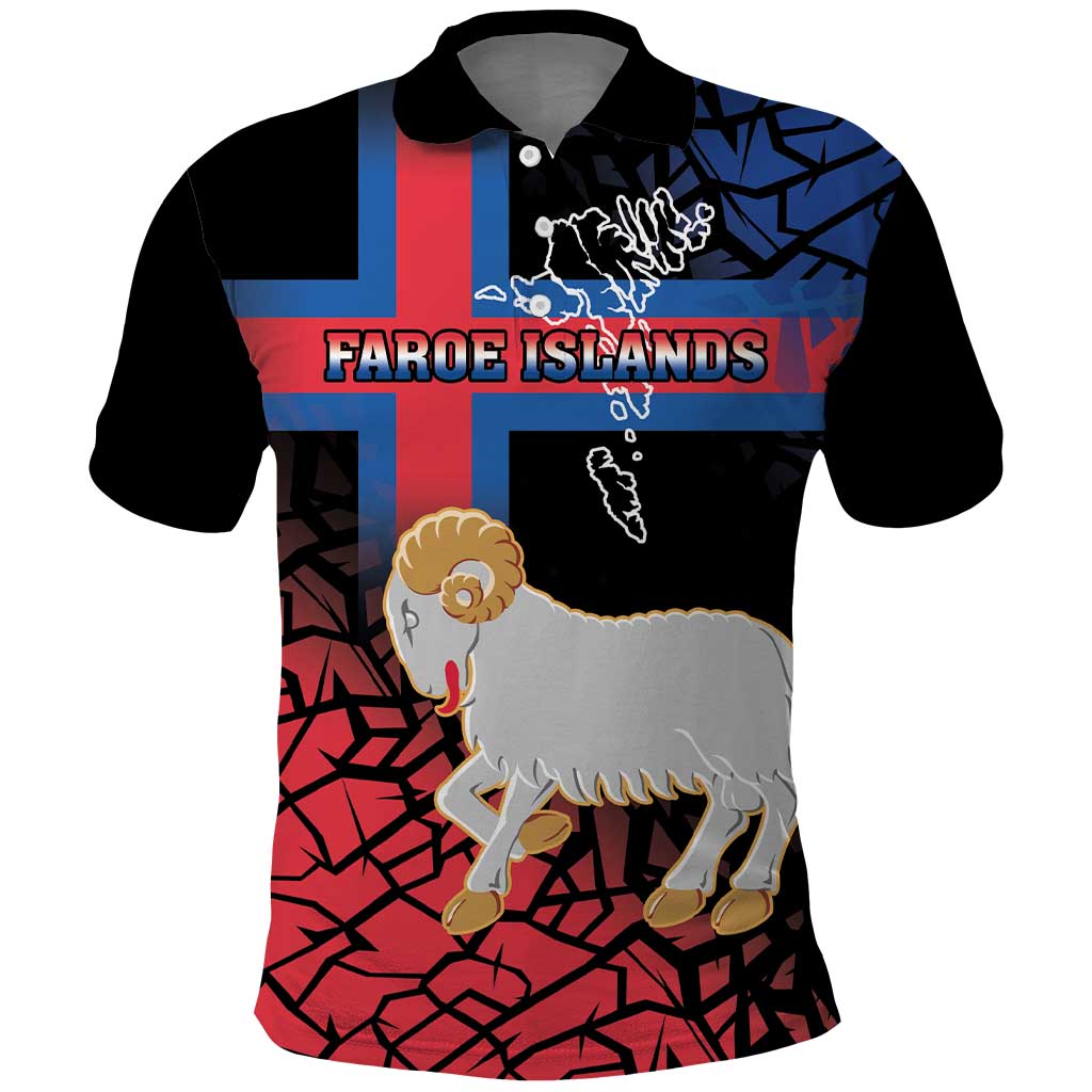 Personalized Faroe Islands Polo Shirt Coat Of Arms Flag Style LT18