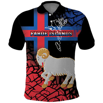 Personalized Faroe Islands Polo Shirt Coat Of Arms Flag Style LT18